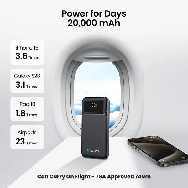 Renoverad Zyron Powaflex 20000mAh Power Bank - Reebelo Sverige