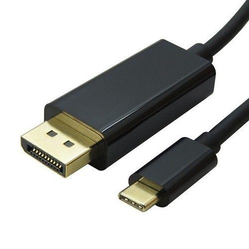 Renoverad 8ware 2m USB-C to DP DisplayPort Cable Adapter Male to Male iPad Pro Macbook Air Samsung Galaxy S10 MS Surface - Reebelo Sverige