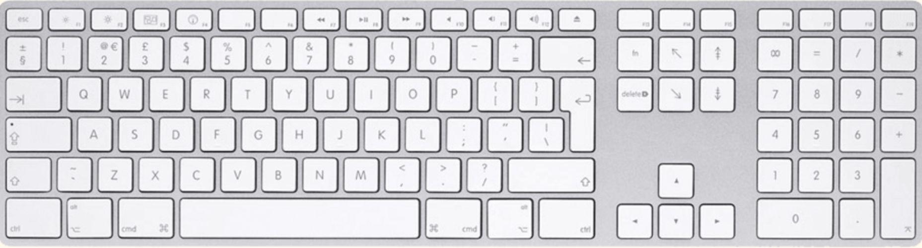 Renoverad Apple Magic Keyboard with Numeric Keypad (British English) - Reebelo Sverige