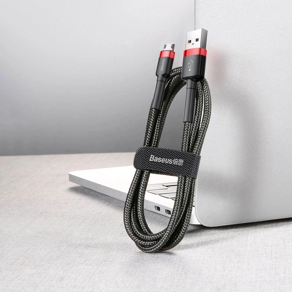Renoverad Baseus Phone Cable Cafule Fast Charging USB to Micro USB 1.5A (2M) - Reebelo Sverige
