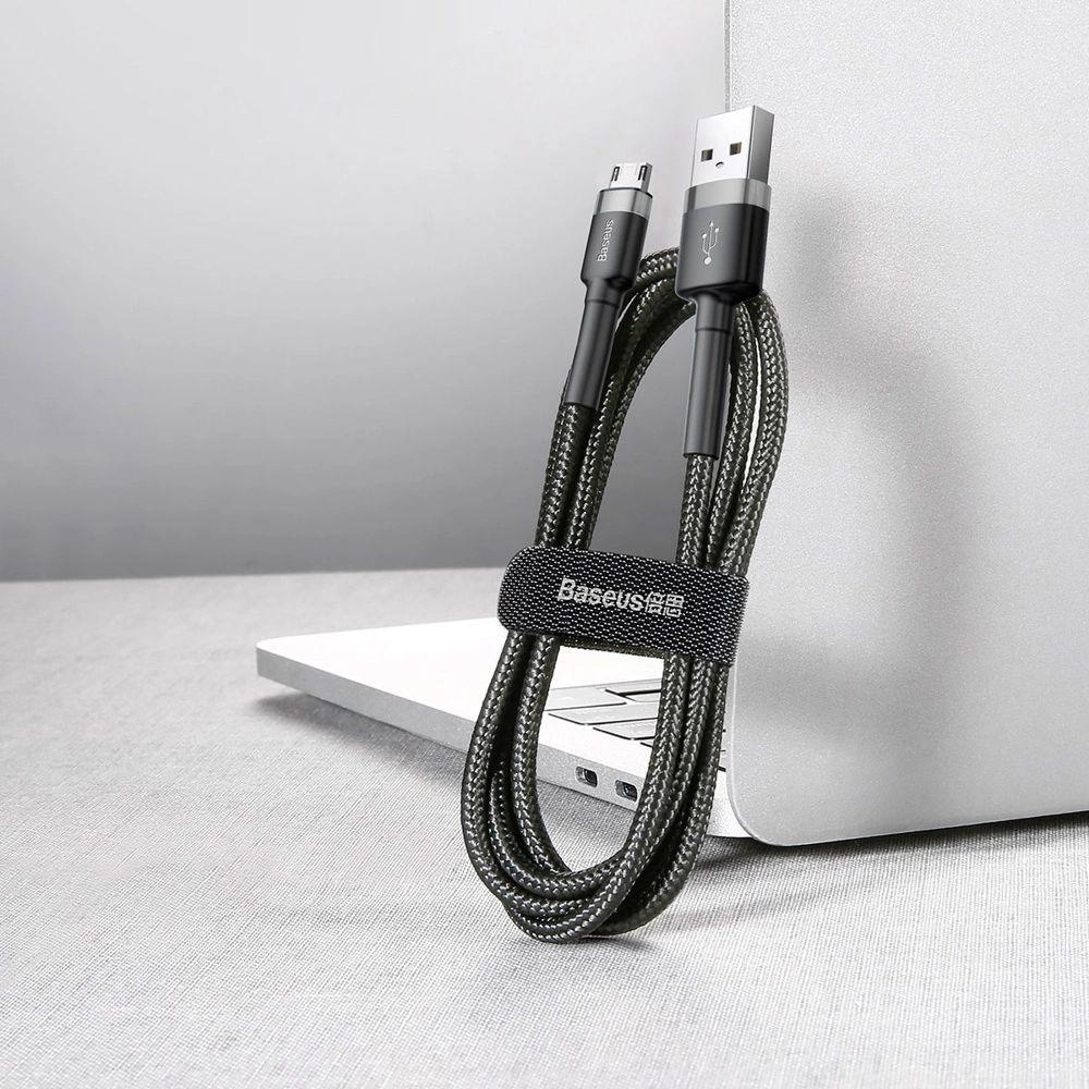 Renoverad Baseus Phone Cable Cafule Fast Charging USB to Micro USB 1.5A (2M) - Reebelo Sverige