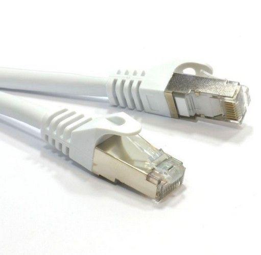 Renoverad Astrotek CAT6A Shielded Cable 5m Grey/White Color 10GbE RJ45 Ethernet Network LAN S/FTP LSZH Cord 26AWG PVC Jacket - Reebelo Sverige