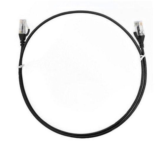 Renoverad 8ware CAT6 Ultra Thin Slim Cable 3m / 300cm - Black Color Premium RJ45 Ethernet Network LAN UTP Patch Cord 26AWG for Data - Reebelo Sverige