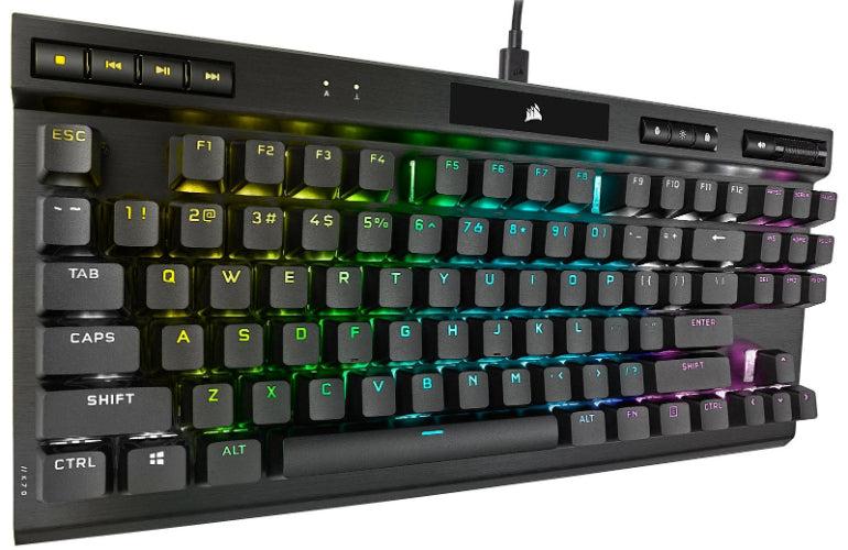 Renoverad Corsair K70 RGB TKL CHAMPION SERIES Optical-Mechanical Gaming Keyboard - OPX Mechanical - Reebelo Sverige