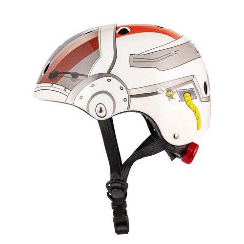 Renoverad LIDS Children's Bicycle & Scooter Helmet with Flashing Safety Lights - Major Tom Style - Reebelo Sverige