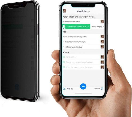 Renoverad Nuglas (2pcs) Flat Privacy Tempered Glass Screen Protector for iPhone 11 Pro/ XS/ X - Reebelo Sverige