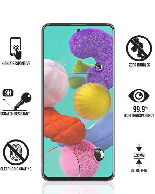 Renoverad Nuglas Flat Clear Tempered Glass Screen Protector for Galaxy A51 - Reebelo Sverige