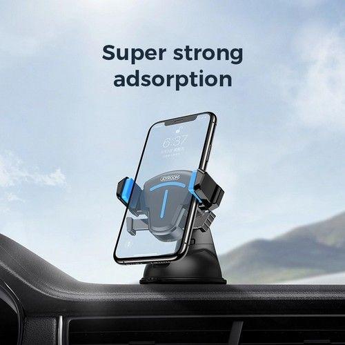 Renoverad Joyroom Phone Holder 360° Rotatable Suction Cup Car Holder Dashboard Black Blue Red Orange - Reebelo Sverige