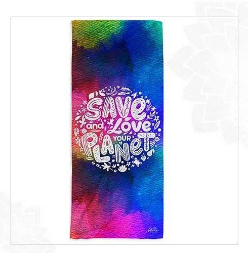 Renoverad PLANET LOVER BEACH TOWEL unisex Eco-friendly beach gym camping towel sand free galaxy art made from recycled plastic bottles - Reebelo Sverige