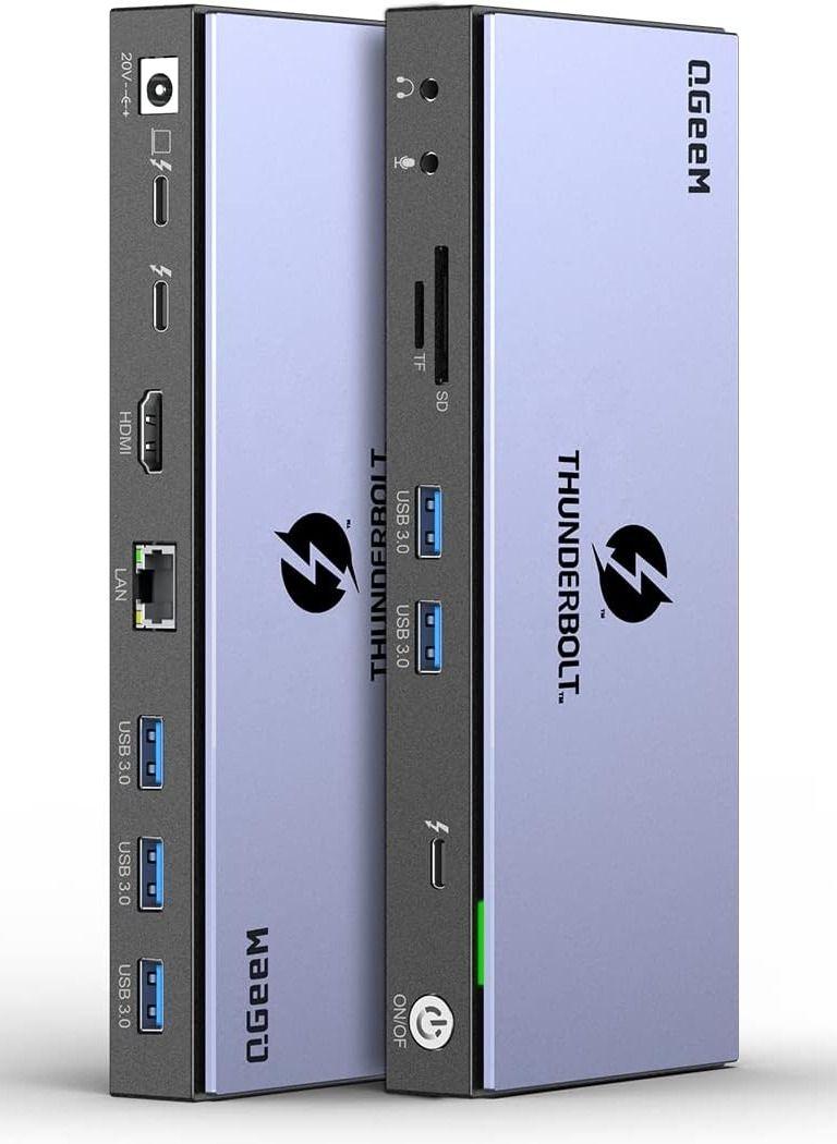 Renoverad QGeeM 16 in 1 Universal USB C Thunderbolt 4 Docking Station - Reebelo Sverige
