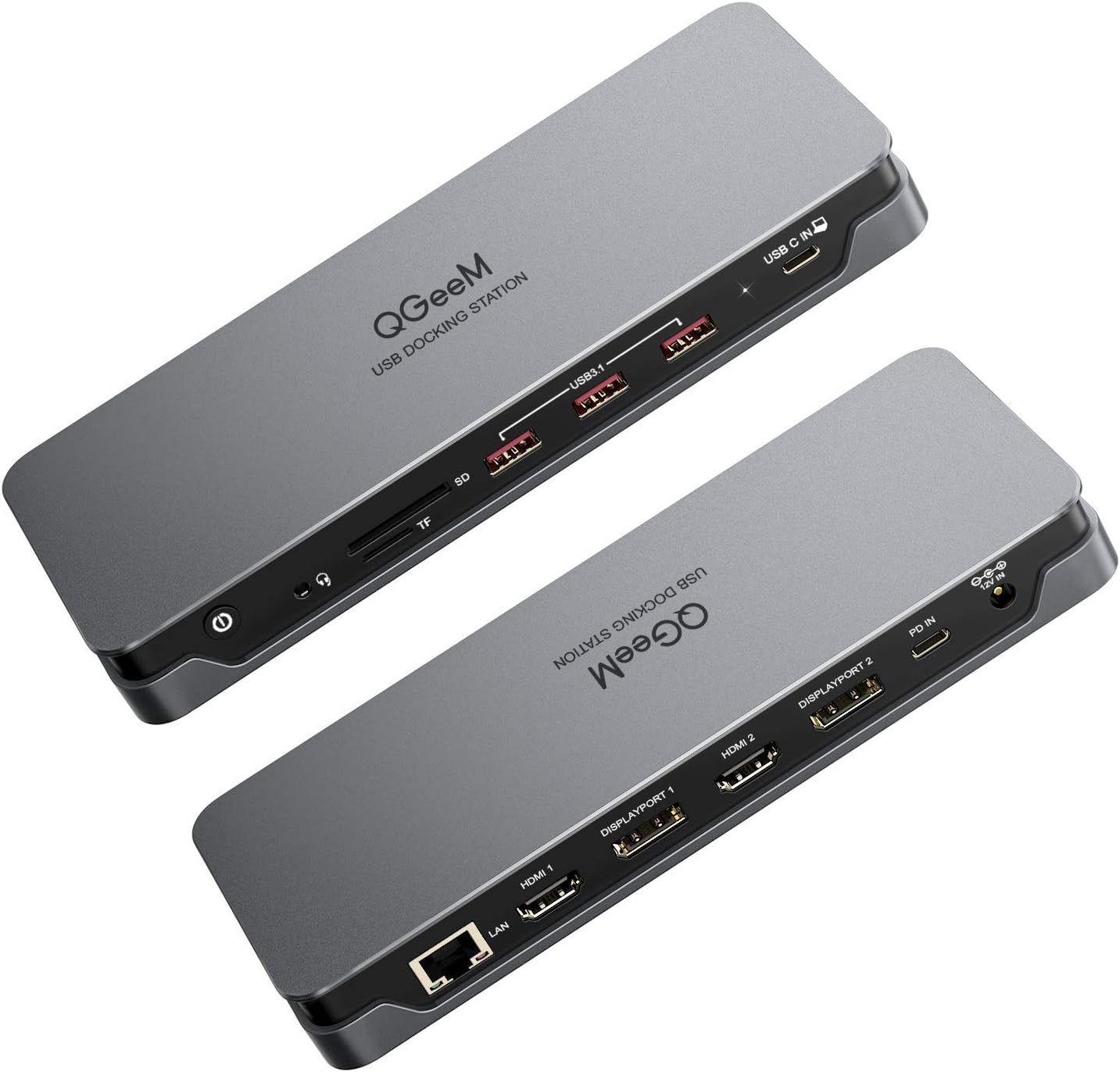 Renoverad QGeeM D6908 USB C Laptop Docking Station - Reebelo Sverige
