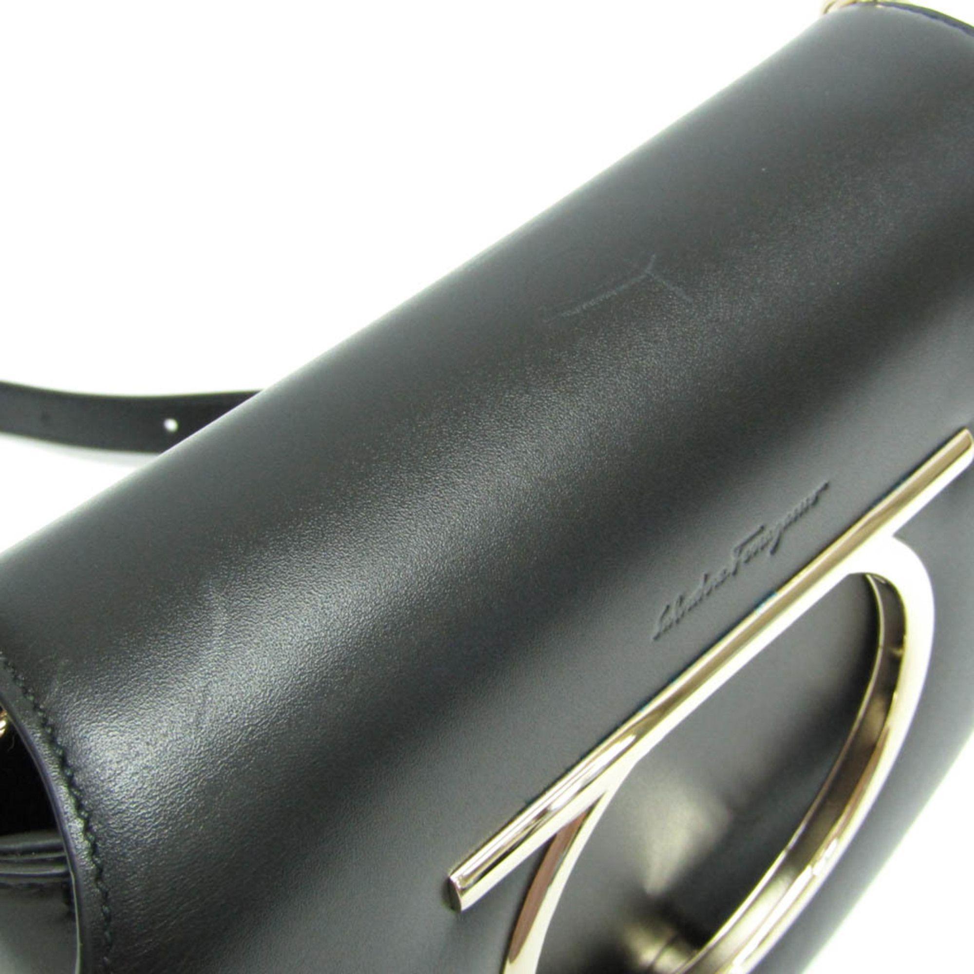 Renoverad Salvatore Ferragamo Gancini Leather Handbag Shoulder Bag - Reebelo Sverige