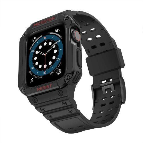 Renoverad Tough On Rugged Protection Watch Band with Case for Apple Watch 42/ 44/ 45mm - Reebelo Sverige