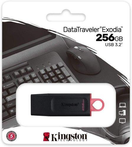 Renoverad Kingston USB Drive 3.2 DataTraveler Exodia 256GB 3.2 Flash Drive DTX/256GB Red - Reebelo Sverige