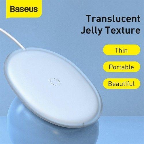 Renoverad Baseus Wireless Charger Jelly FAST Charger Pad 15W White For iPhone13 12 Samsung - Reebelo Sverige