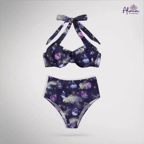 Renoverad Women bikini Two Piece Swimsuit magic Swimwear MAGIC POTION Swimwear made from recycled plastic bottles Variant Size Value L - Reebelo Sverige