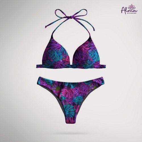 Renoverad Women bikini Two Piece Swimsuit ocean love REVERSIBLE bottom CORAL LOVE Swimwear made from recycled plastic bottles Variant Size Value L - Reebelo Sverige